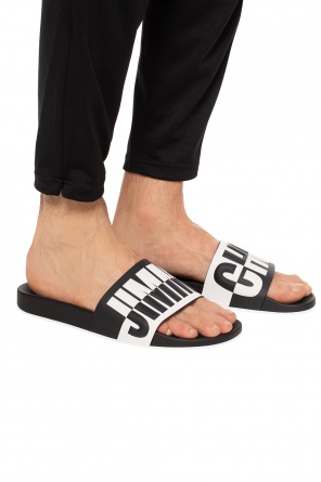 'rey' slippers with a logo, zdjęcie 2 'rey' slippers with a logo od Jimmy Choo